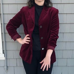Velvety Burgundy Blazer